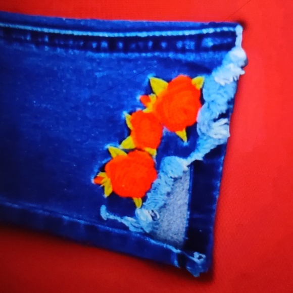 Rampage Skinny Stretch Sophie Mid Rise Denim Rose Jeans — Size 2X - Picture 3 of 6